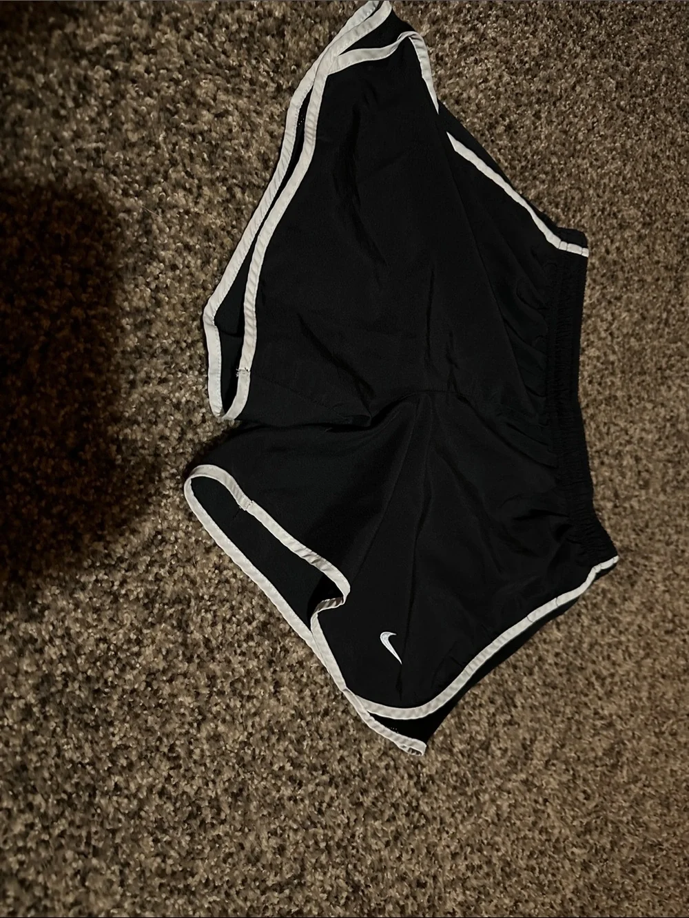 Nike Black Athletic Shorts with White Trim